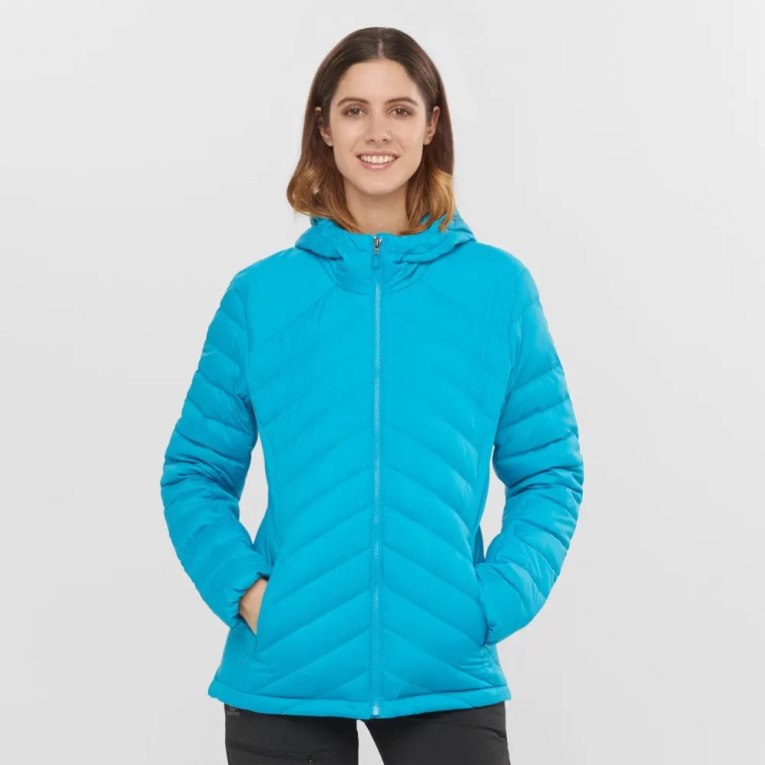 Turquoise Salomon Essential Xwarm Down Women\'s Insulated Jackets | IE CT8790